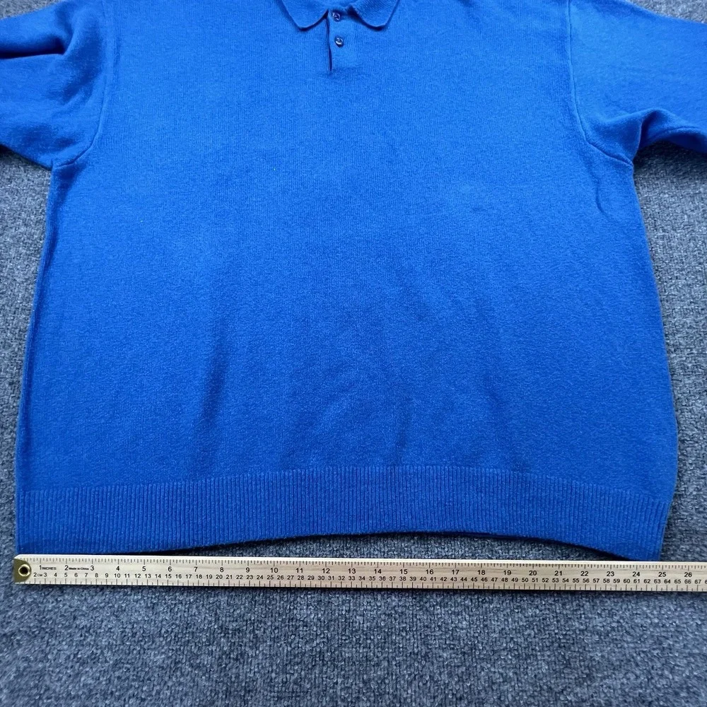 GAP XXXL Sweater Lot 2 Polo Collar Knit Pullovers Blue Gray‎ Cotton Blend